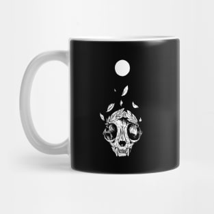 The concept of winning (lucky cat skull + laurel wreath) dark Mug